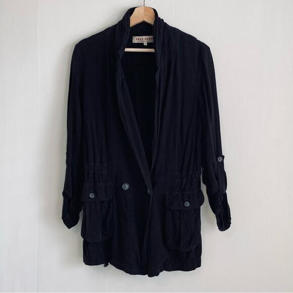 Free People Charly blazer in midnight black size extra small - Picture 7 of 10